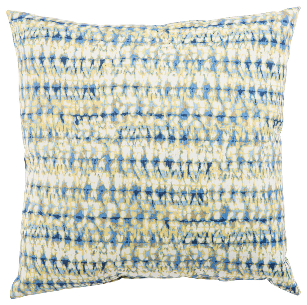 Jaipur Living Perron Fresco Blue/White Abstract Indoor/Outdoor Throw Pillow 18"