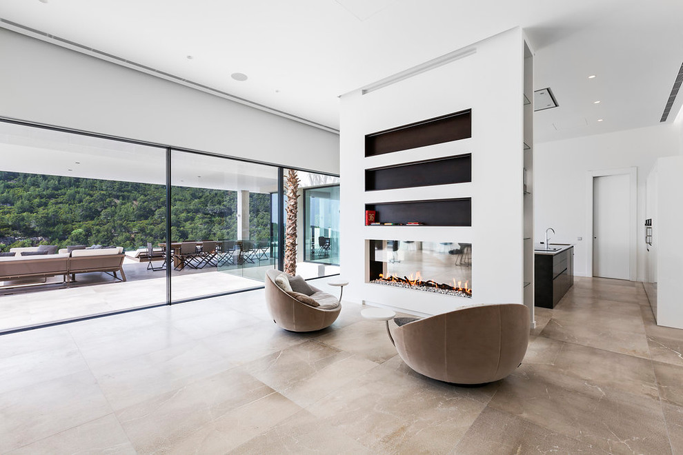 Design ideas for a contemporary living room in Palma de Mallorca.