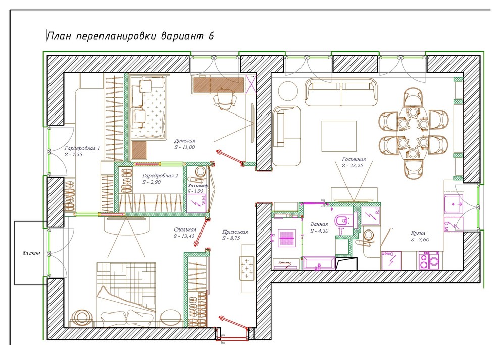 Дизайн квартиры 80 м.кв.