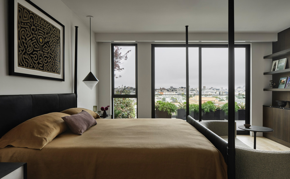 Inspiration for a contemporary bedroom remodel in San Francisco