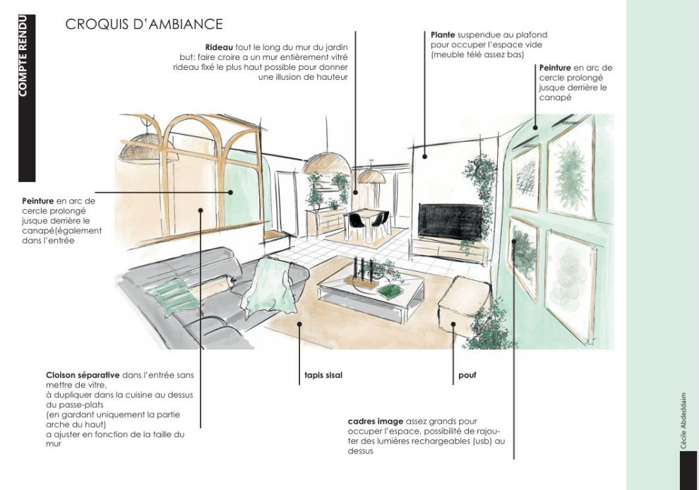 conseil déco visio d'un salon/salle à manger