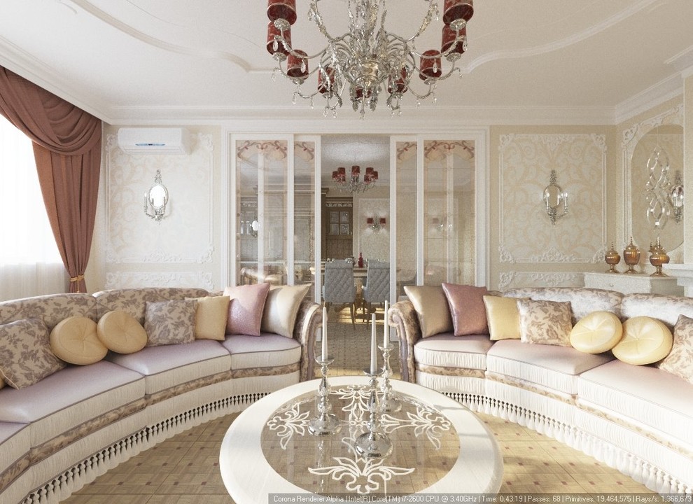 Проект пентхауса в классическом стиле в Москве