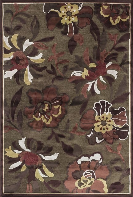 Loloi Rugs Halton Collection Dark Brown and Rust, 2'3"x3'9"