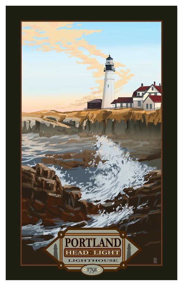 Mike Rangner Portland Head Lighthouse Art Print, 12"x18"