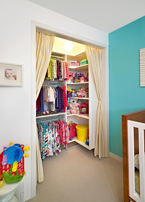 子供部屋のクローゼット収納アイデア | Houzz (ハウズ)