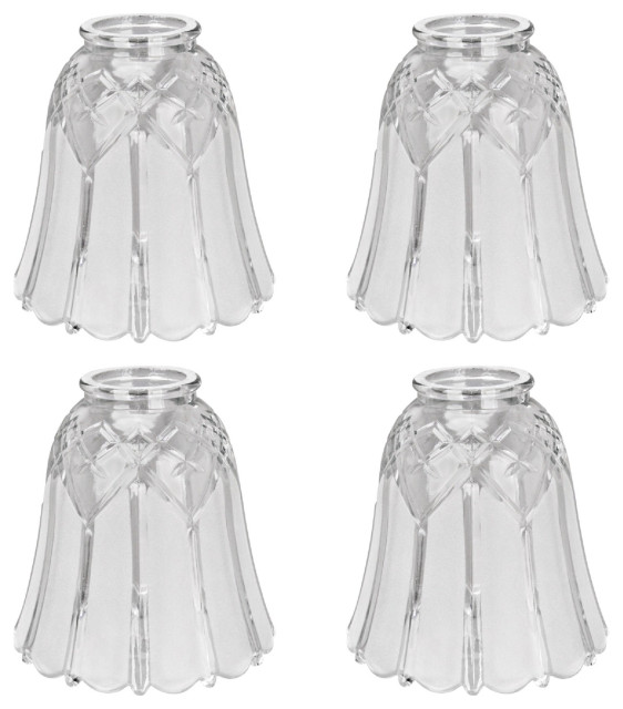 23125-4 Replacement Clear & Sandblasted Ceiling Fan Glsss Shade, 4 Pack Prvw Vr~189304855