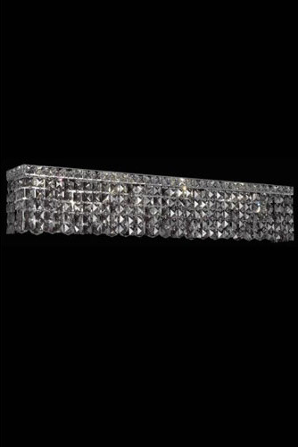 Maxim Chrome Six-Light Sconce with Silver Shade/Grey Royal Cut Crystals