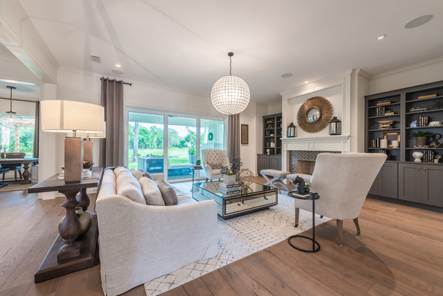 The Hampton Model Home Gathering Room transitional