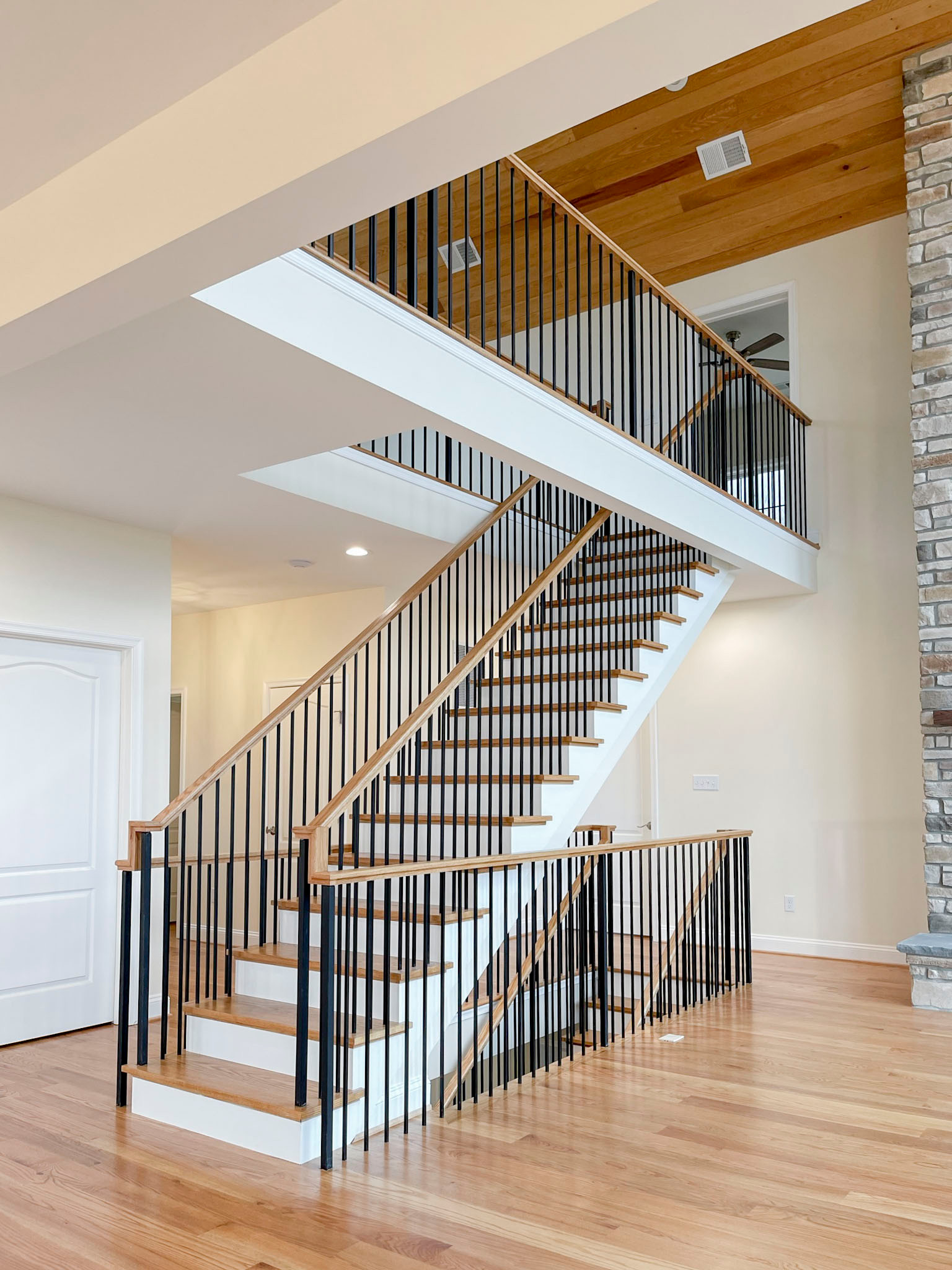 97_Airy Straight-Floating Staircase in Transitional-Mountain Home, Luray, VA 228