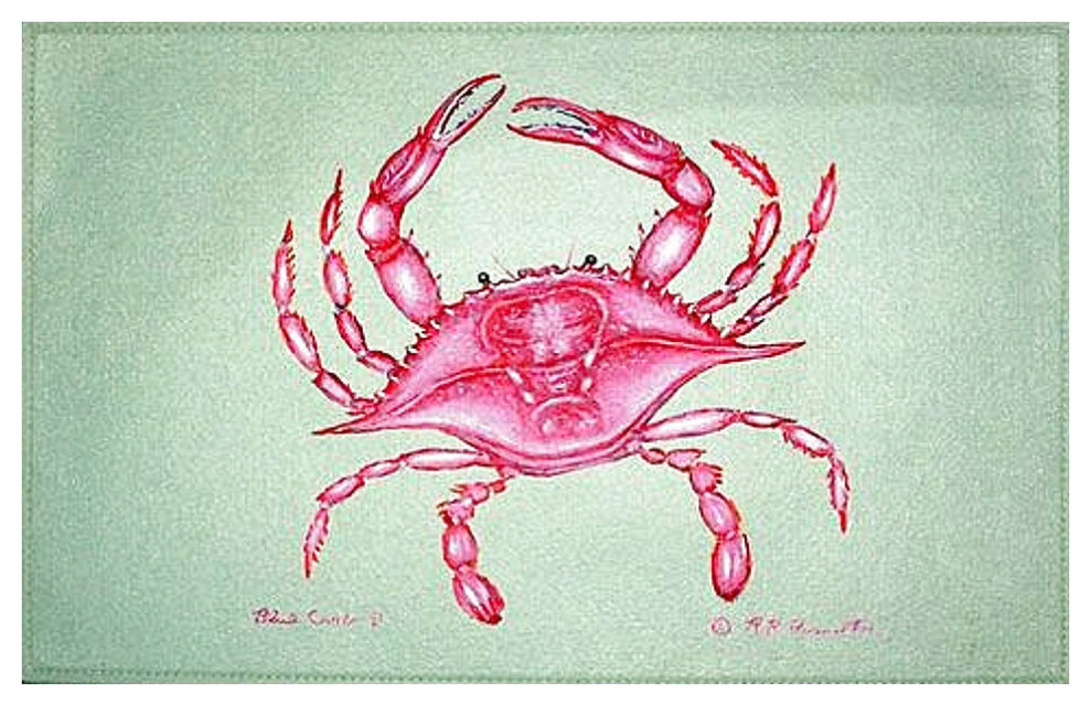 Pink Crab Door Mat 18x26