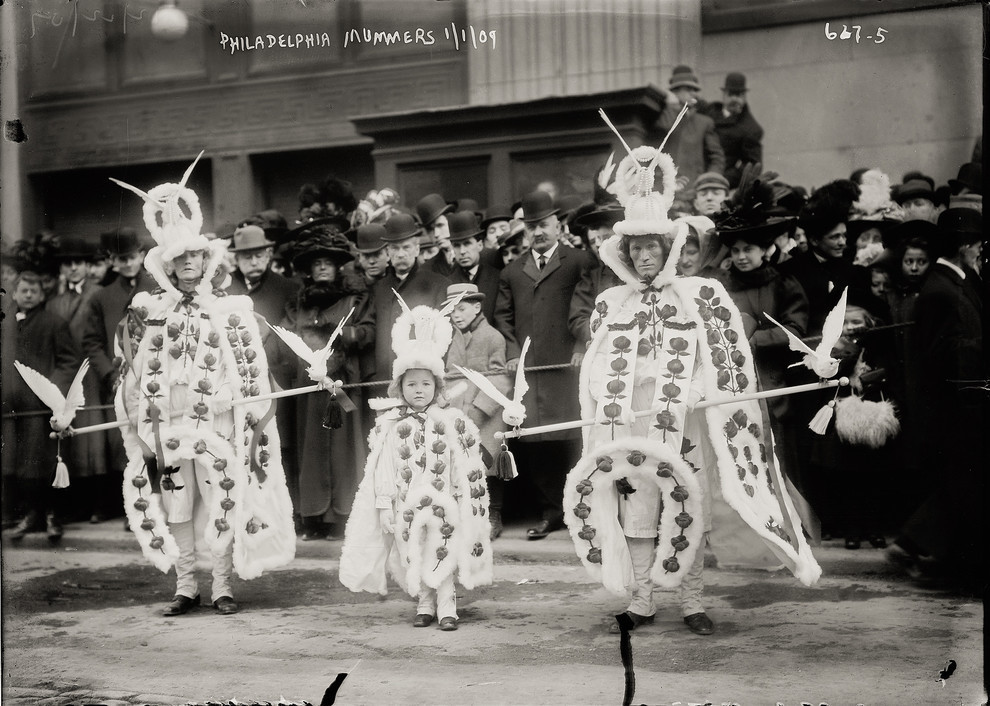 Mummers on Broad St., New Year's Day, Philadelphia, PA. Print