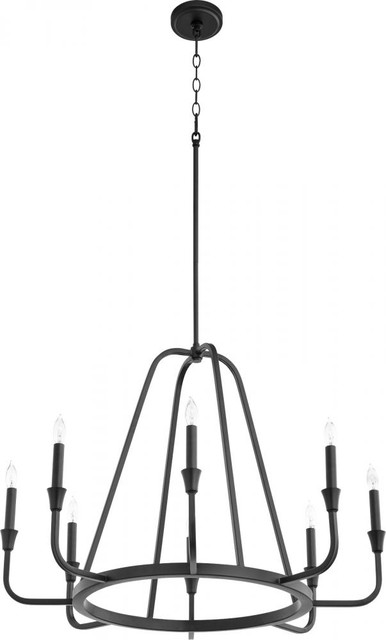 Quorum Lighting 6314 8 69 Marquee Chandelier Noir Transitional Quorum Lighting 6314 8 69 Marquee
