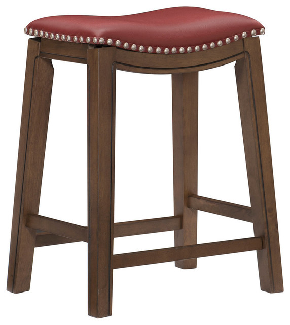 Yannis 24" Height Saddle Stool - Transitional - Bar Stools ...