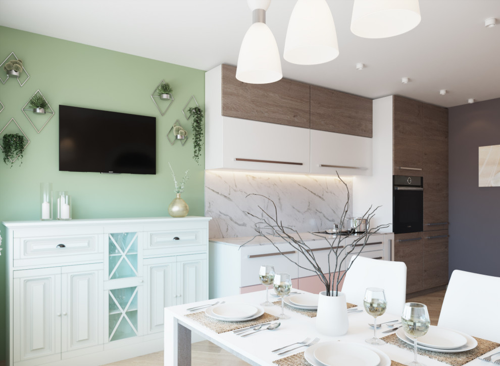 Дизайн интерьера кухни в частном доме. Современность с нотками классики