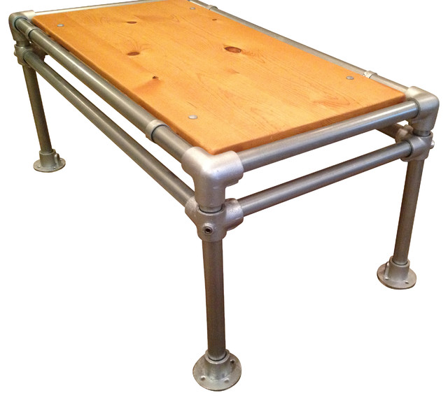 Reclaimed Wood Coffee Table, Industrial, Galvanized Pipe, Reclaimed Pine
