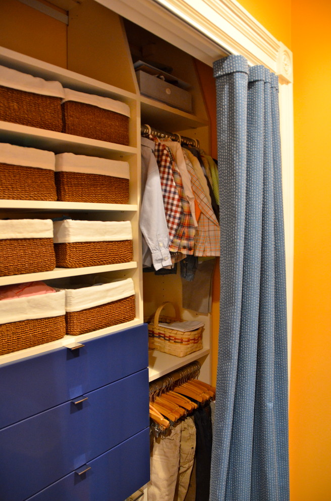 Eclectic storage and wardrobe in San Francisco.