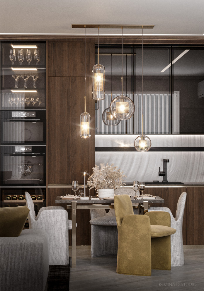 Кухня гостиная из проекта в Санкт-Петербурге