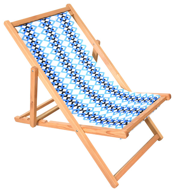 Adjustable Folding Cabana Chair, Banana Leaf Contemporary Outdoor