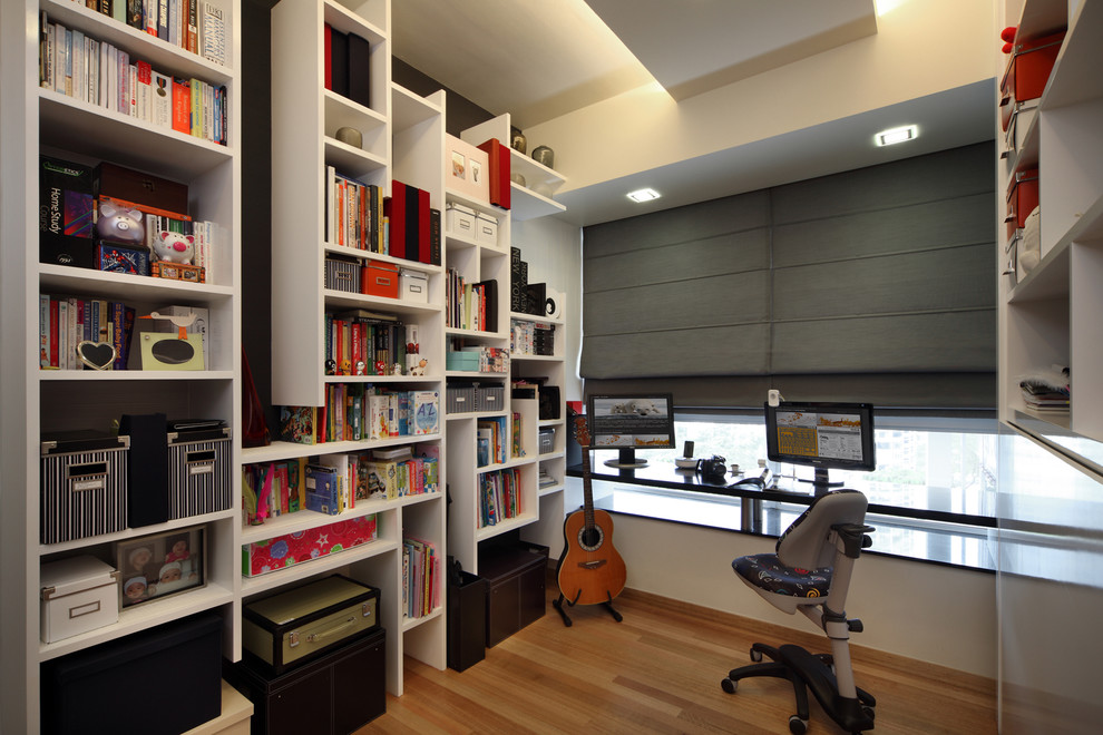 Modern home office in Singapore.
