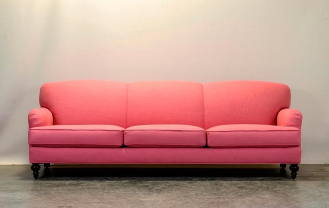 Pink Linen English Arm