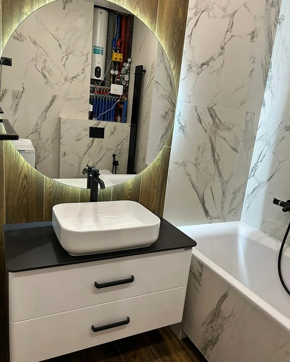 Санузел и ванная комната "Черно-Белое"