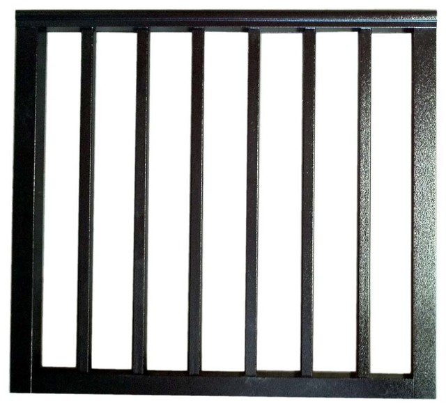 Contractor Deck Railing 36"x36" Aluminum Residential Gate, H Black