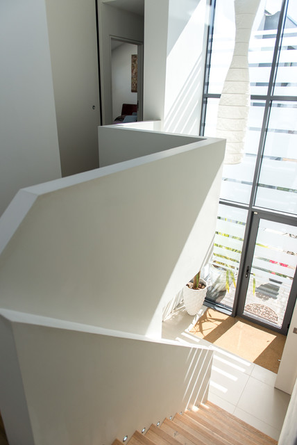 Herringbone contemporary-staircase