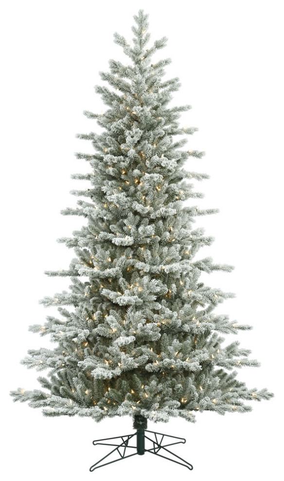 Frosted Eastern Frasier Fir Artificial Christmas Tree , Clear, 10'