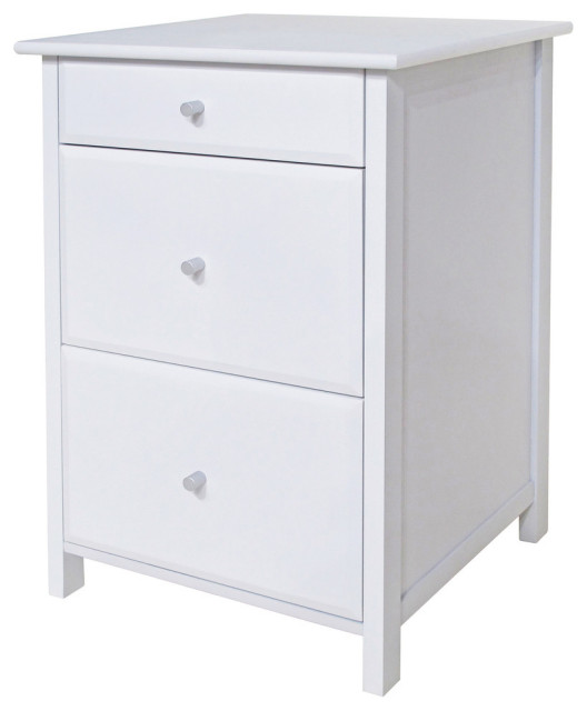 Winsome Delta 3Drawer Transitional Wooden File in Black