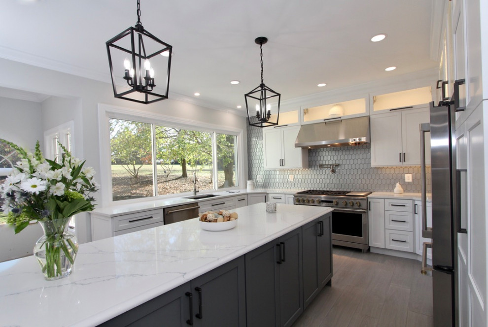 Fallston Expansive Kitchen & Laundry Room - Transitional - Kitchen ...