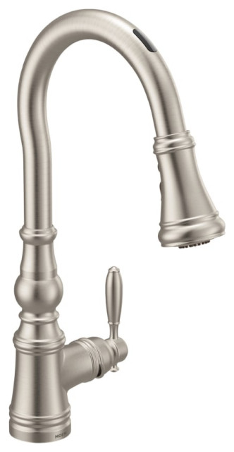 Moen S73004EV2BG Weymouth 1.5 GPM Single Hole Pull Down Smart Kitchen ...