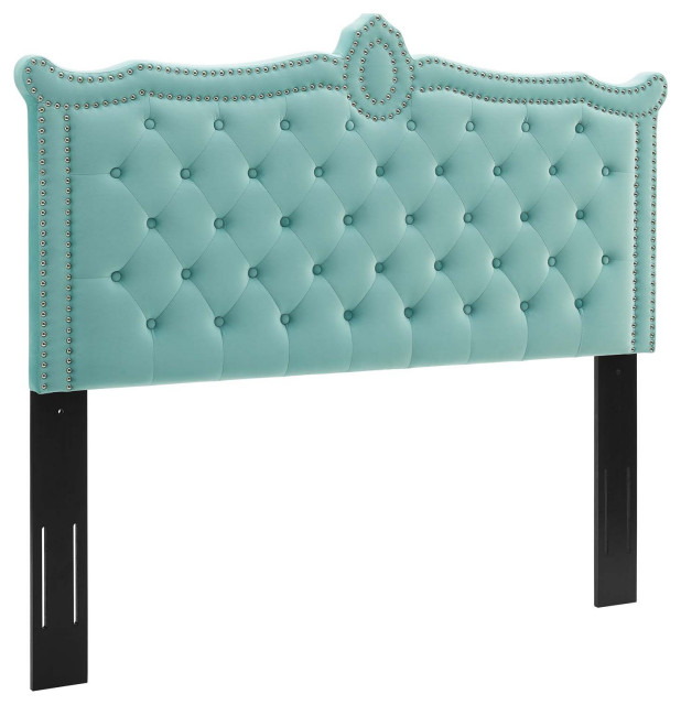 Louisa Tufted Performance Velvet Twin Headboard Contemporary
