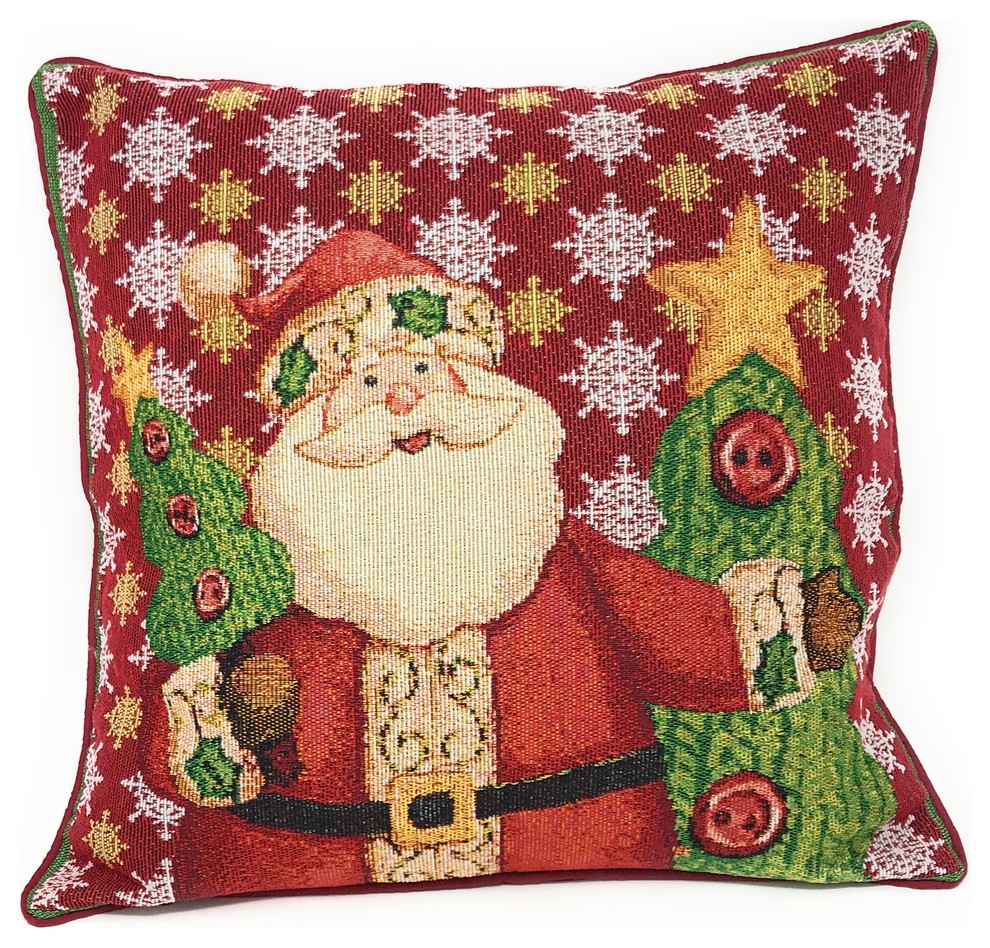 Christmas Santa Claus Is Coming To Town Cushion Covers, Set Of 2