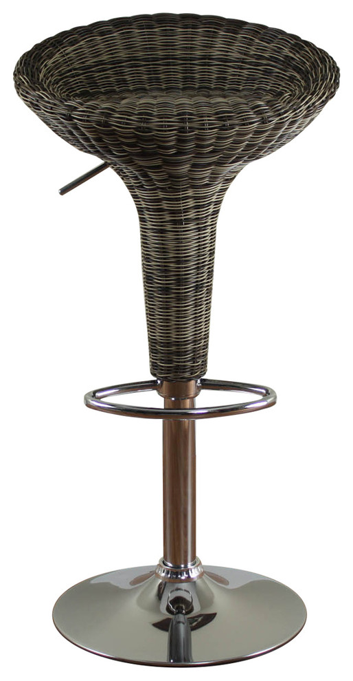 Monsoon Rattan Swivel Adjustable Height Stool Modern Bar Stools And