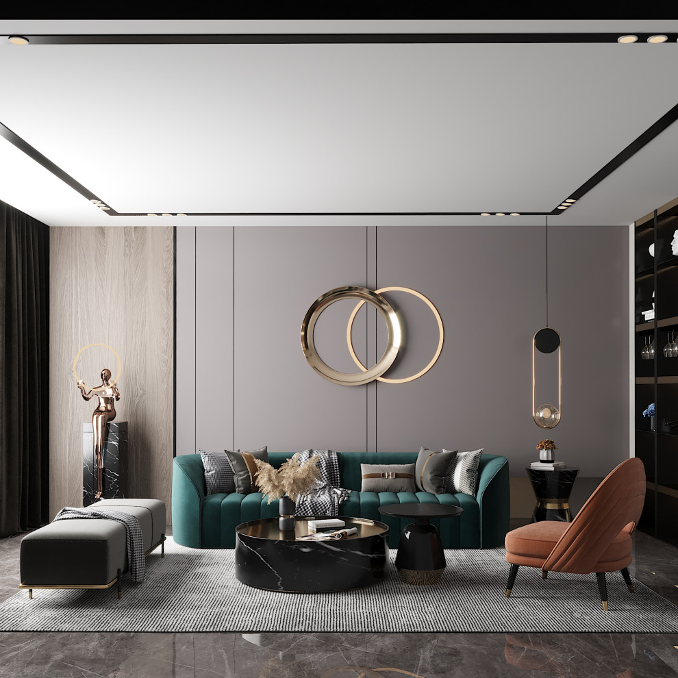 Проект гостиной в современном стиле