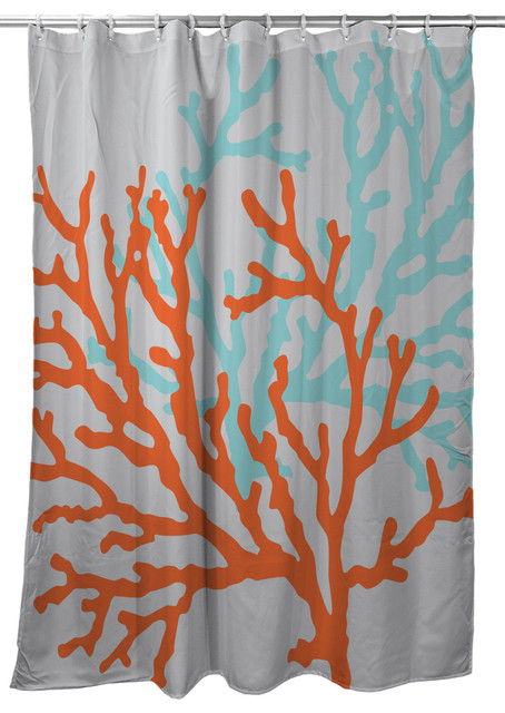 coral and aqua bed skirt