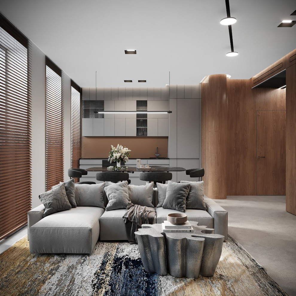 Квартира для молодого человека в современном стиле.