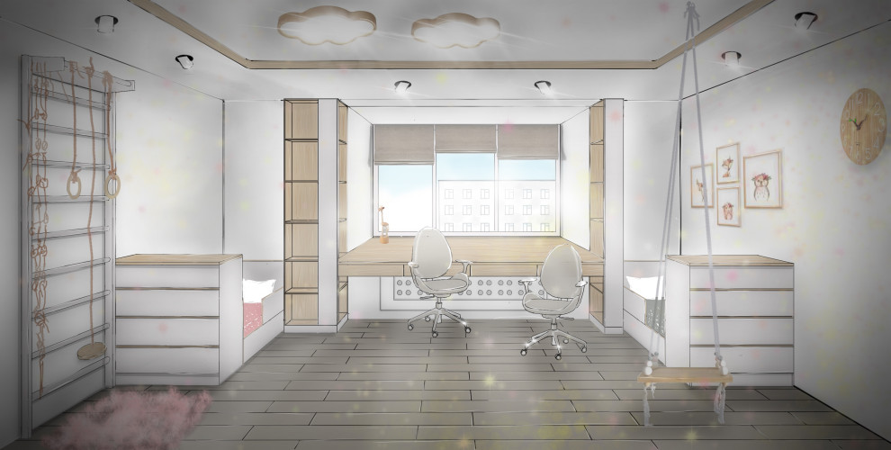 Планоровочное решение двухкомнатной квартиры для молодой семьи