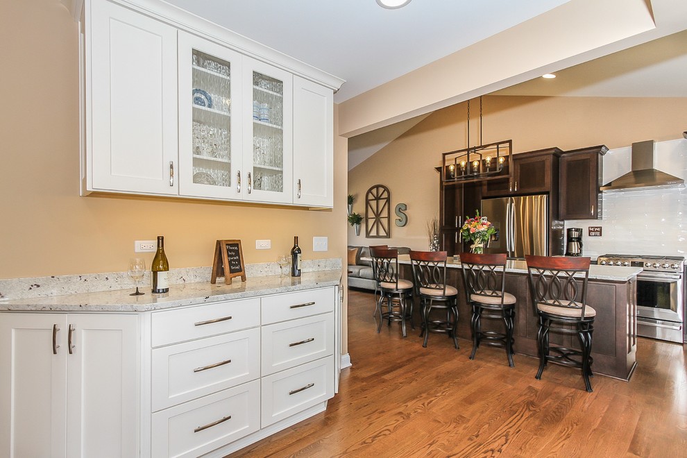 Inspiration for a transitional home design remodel in Chicago