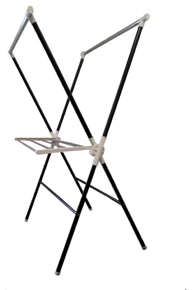 Black Folding Laundry Rack Contemporary Drying Racks by