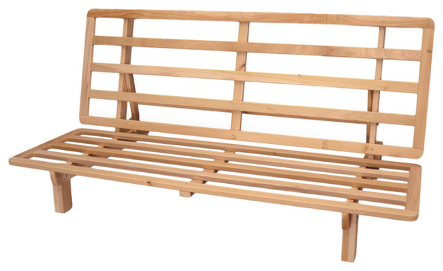 Bi Fold Sofa Bed Futon Frame Solid Hardwood Transitional Bi Fold Sofa Bed Futon Frame Solid Hardwood Full