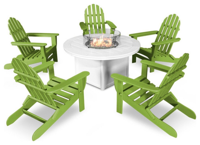 Outdoor Lounge Sets By Polywood Houzz, Fire Pit Set With Adirondack Chairs