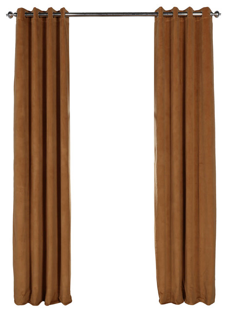 Signature Grommet Blackout Velvet Curtain Single Panel
