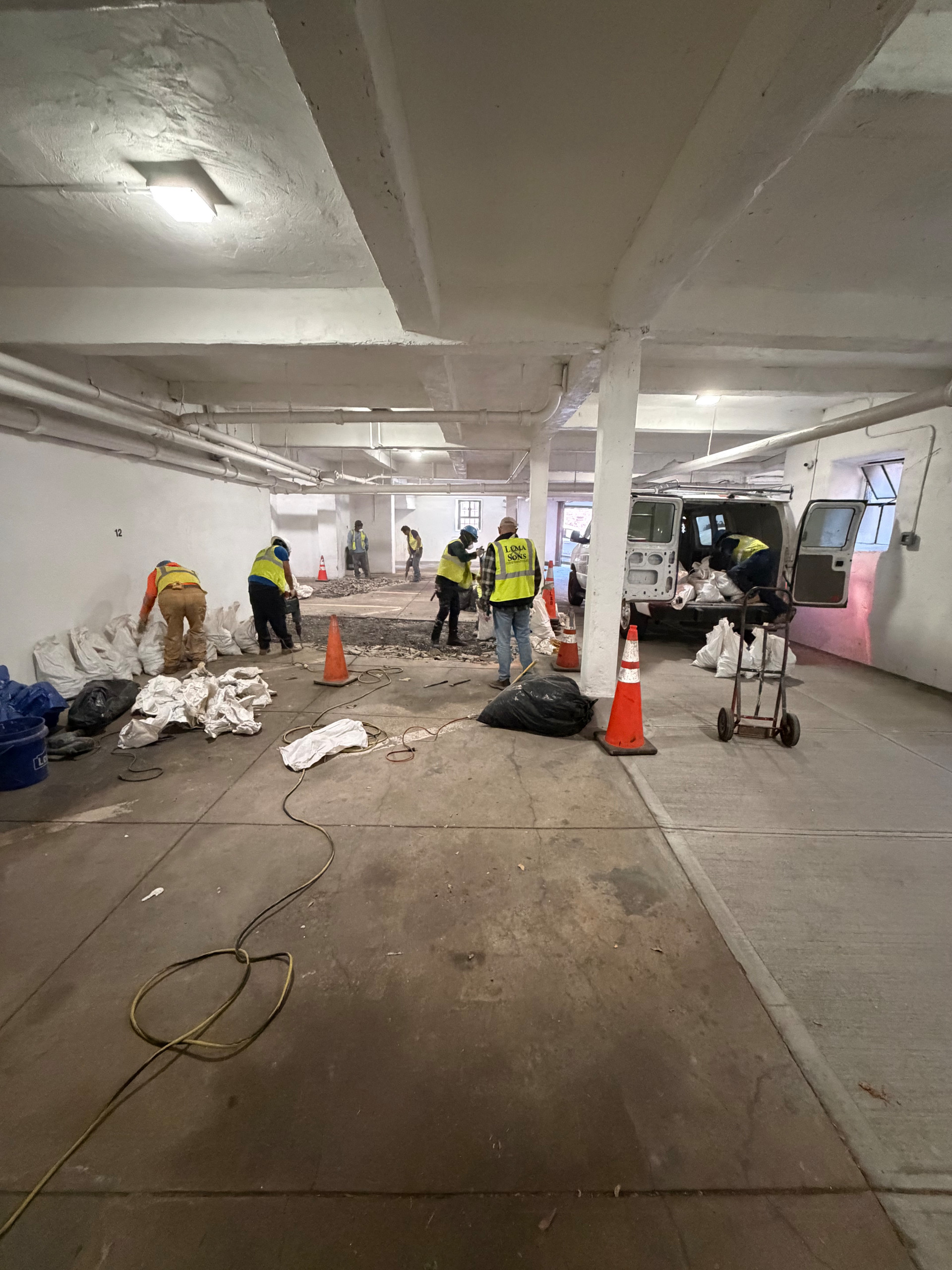 Curb/Exterior Wall Stucco/ParaPro Flashing/Garage slab replacement/Drainage