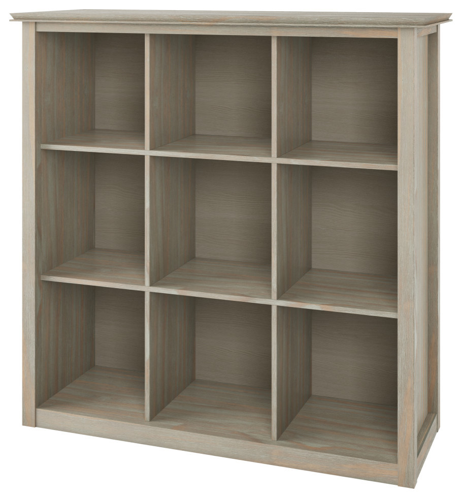 Artisan Solid Wood 9 Cube Bookcase and Storage Unit Transitional Bookcases by Simpli Home