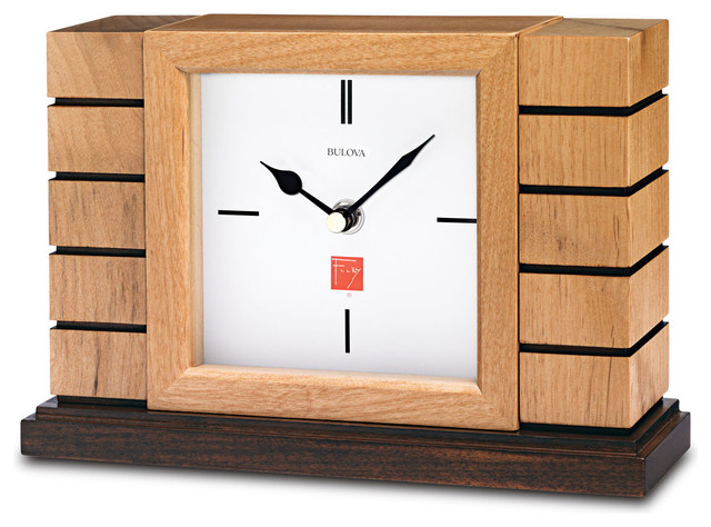 Bulova Frank Lloyd Wright Usonian Ii Mantel Clock Natural Finish Bulova Frank Lloyd Wright Usonian Ii