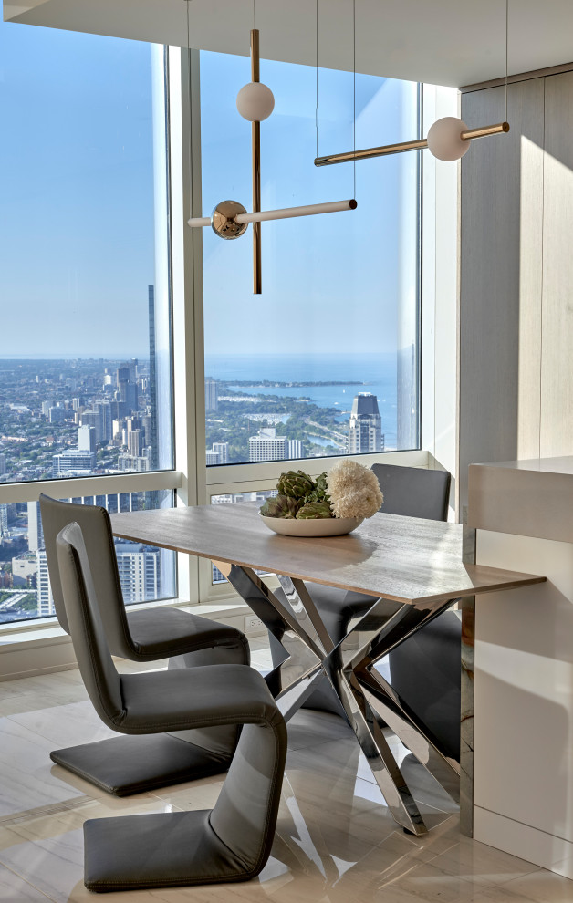 Photo of a contemporary dining room in Chicago.
