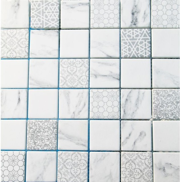 Recycled Gl Mosaic With Printed Patterns Contemporary Recycled Gl Mosaic With Printed