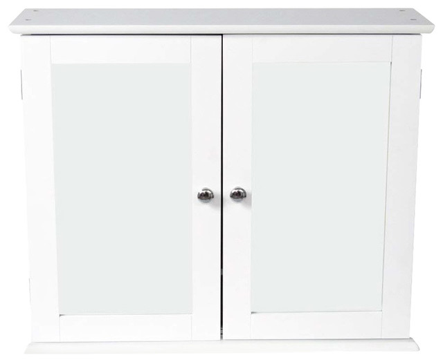 Wall Mounted Storage Cabinet Mdf With Mirrored Double Doors And Wall Mounted Storage Cabinet Mdf With Mirrored Double Doors And Inner Shelf