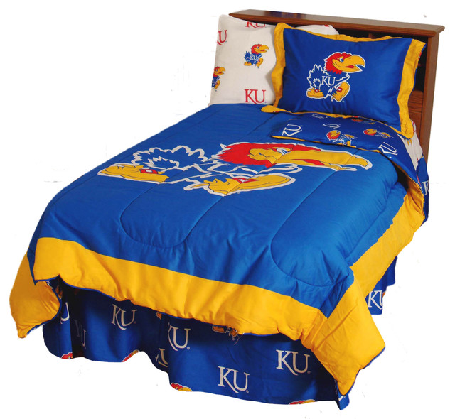 Kansas Jayhawks Reversible Comforter Set, Twin